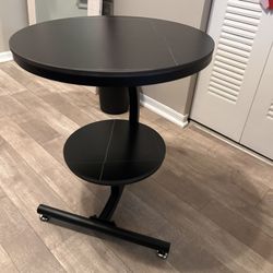 Black Marble Side Table 