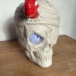 12” High Smashers Dino Island Giant Skull ZURU Push In Multi Color Eye & Speaks