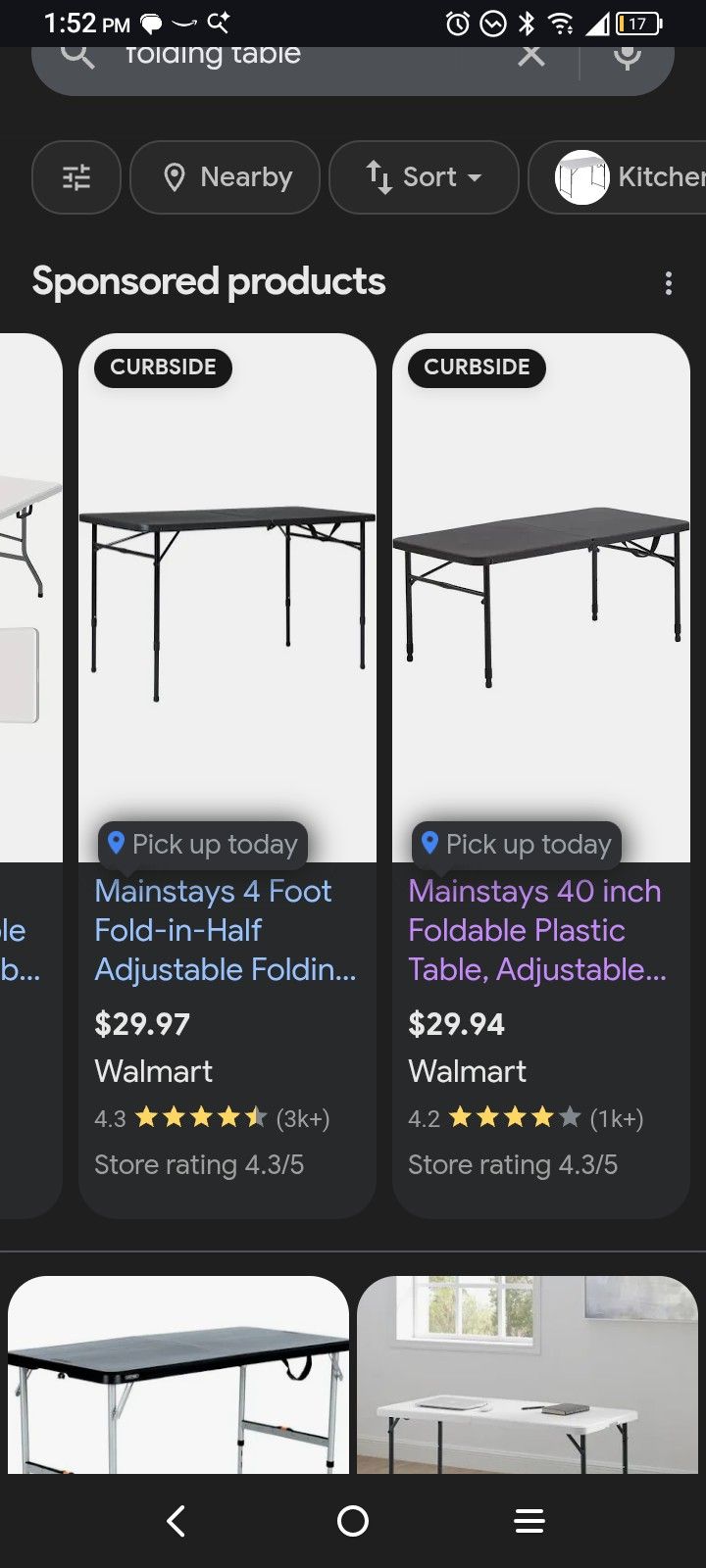 Black Folding Table From Walmart 