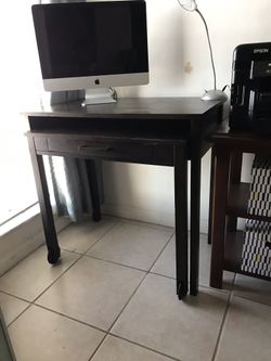 West elm escritorio pequeño oscuro