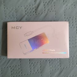 USB Type C Hub, MCY 7 in 1 4K HDMI, 3 USB 3.0 Ports, Thunderbolt 3 Hub, Card Reader Compatible with MacBook Pro, Chromebook Pixel Laptop Phone
