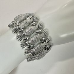 Sarah Coventry Vintage Pineapple Silver Tone Bracelet 