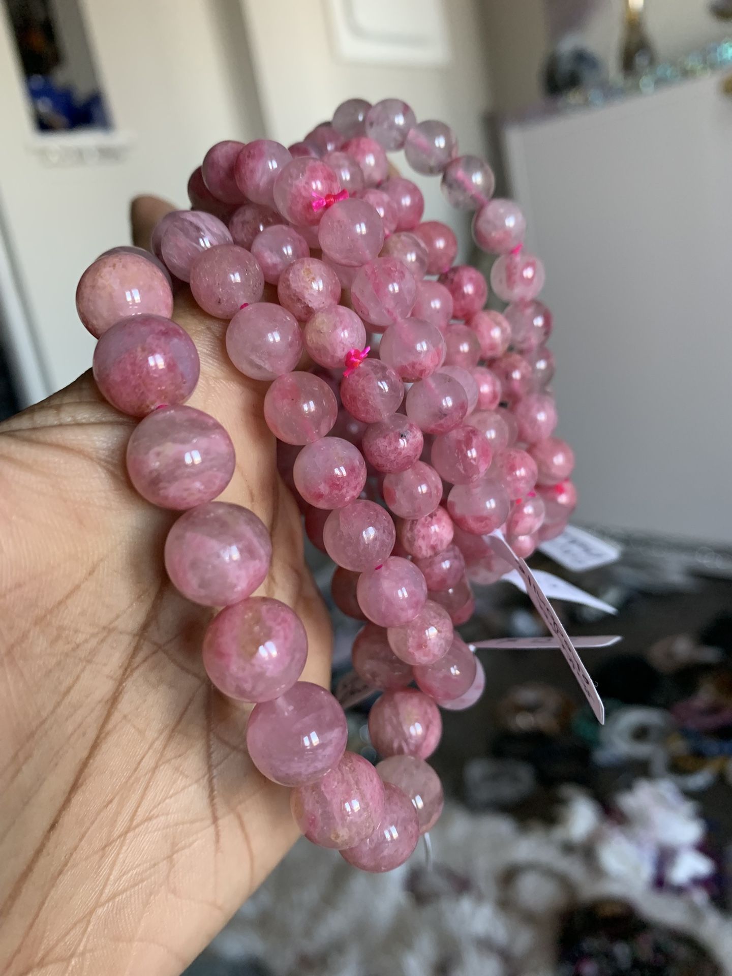 Natural Sakura rhodonite bracelet