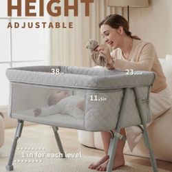 Adjustable Airclub bassinet bedside sleeper crib and sheets
