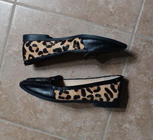 Calvin Klein Leopard Print Loafers 9.5 Women