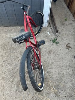 Black and red cruise bike