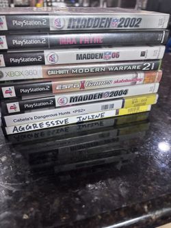 lot of ps2, ps3, and xbox games