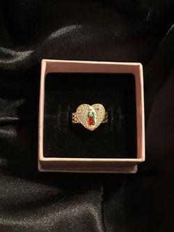 Virgin Mary gold plated ring
