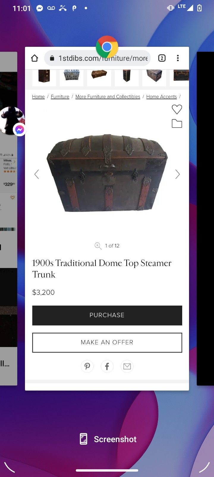 1900 Vintage Steamers Chest