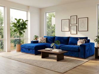 Blue Joybird Sectional ( Delivery Offered)
