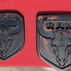 Custom 3D printed 2013-2018 RAM 1(contact info removed) 3500 Front and Rear emblem 
