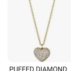 24kg And Diamond Puffed Heart