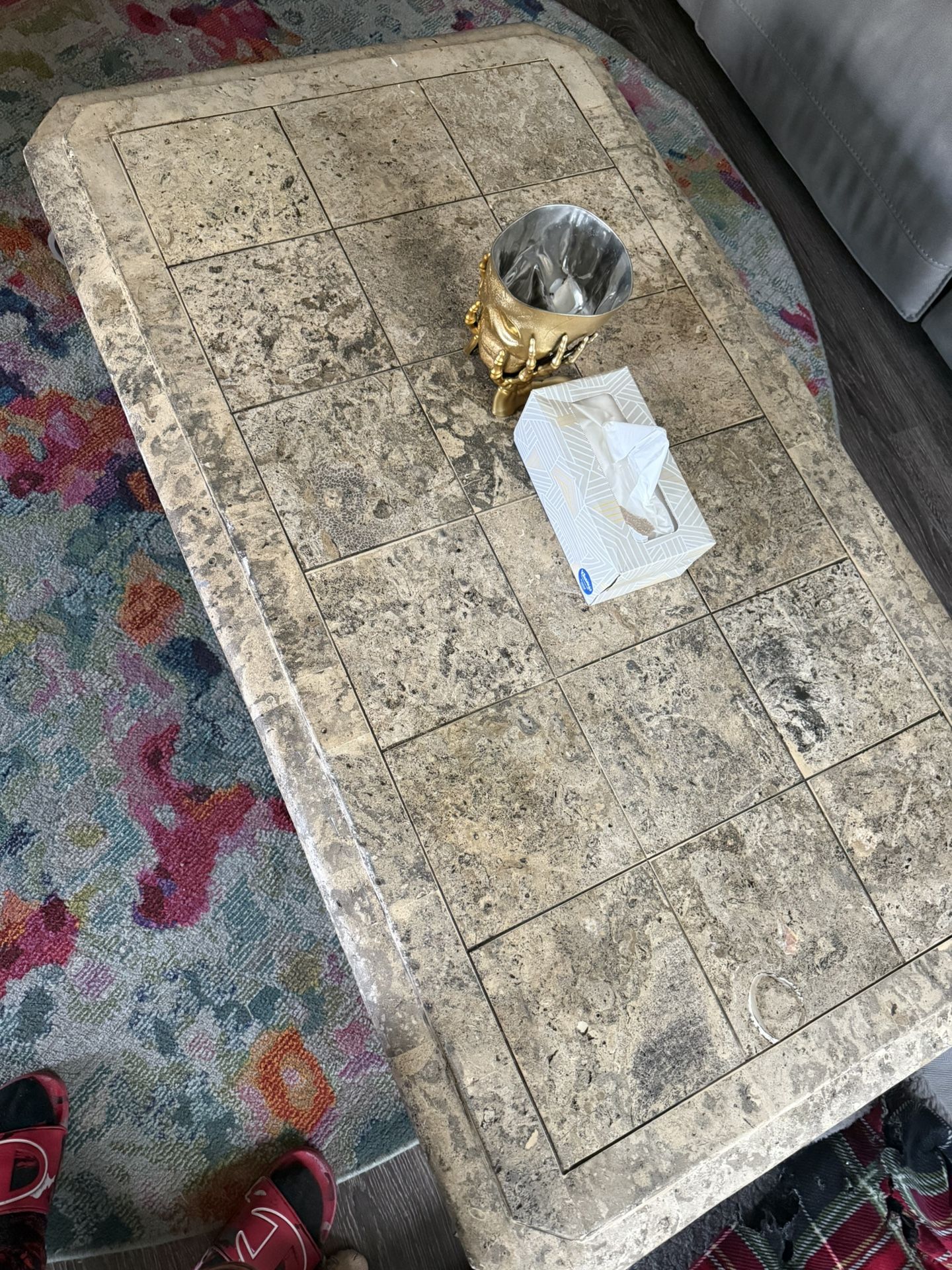 Tv Stand, Dining Table, Vanilla/cream Color Marble  Coffee Table And Stools 