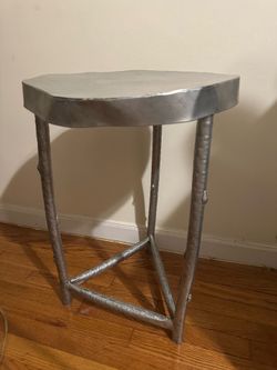 Silver side table