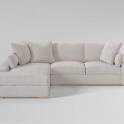 Sectional With White Oak Legs