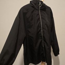 Black Zipper Hoodie- M/L- Unused