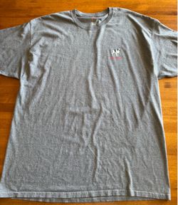 Gray Hanes Crewneck T-Shirt with Dog Graphic