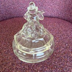 Vintage Art Deco Pressed Glass Vanity Clown 
