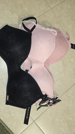 Tahari 3 Pack Bras 36B Black Pink NWT.