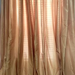 Longer Billowy Lightweight "Pretty Dark Mustard Yellow" 55in x 95in 4 Panels