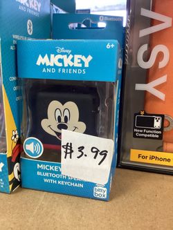 Disney Mickey Mouse Bluetooth Speaker with Keychain