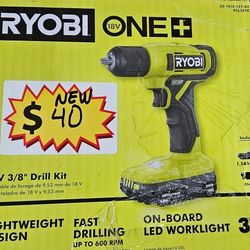 New Ryobi 18V drill kit