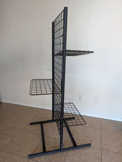Display rack shelving retail double sided portable