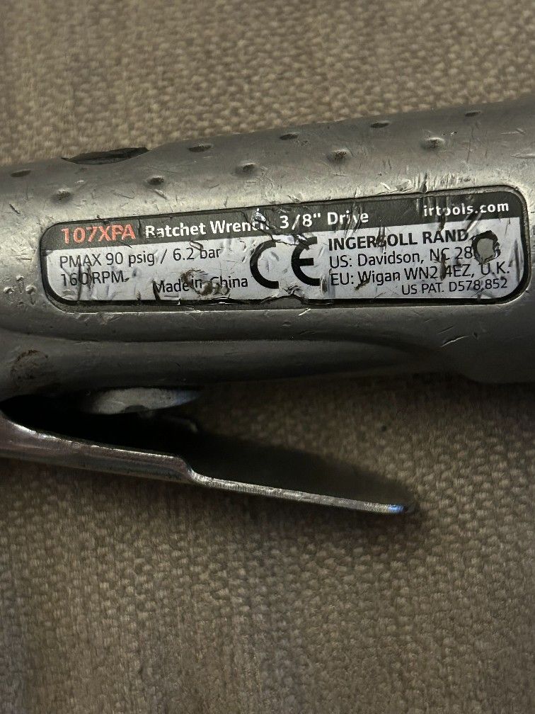 INGERSOLL-RAND 
3/8" Drive Air Ratchet Wrench, Mfr#107XPA

