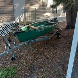 Boat Motor And Trailer