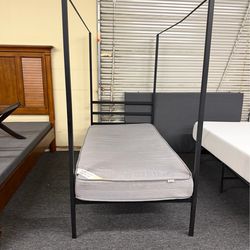 Twin canopy bed frame