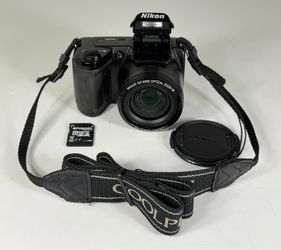 Nikon Coolpix L105 Black 12.1MP Digital Camera with 4GB Memory Card - WORK
