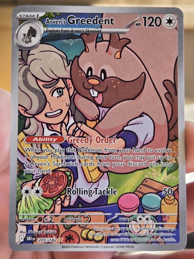 Arvens Greedent Pokémon Card 