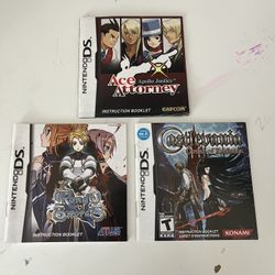 3 Nintendo NDS Instruction Booklet Only