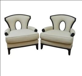 Barbara Barry keyhole Chairs