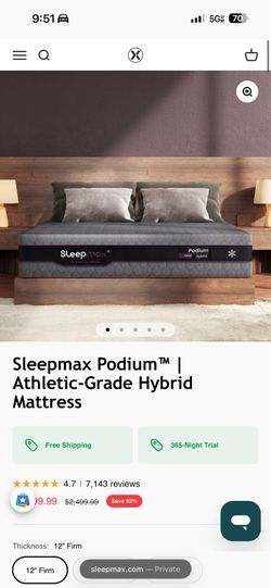 🔥 BRAND NEW Sleepmax Podium Hybrid Mattress 🔥 Still sealed in the original box — never opened or used.