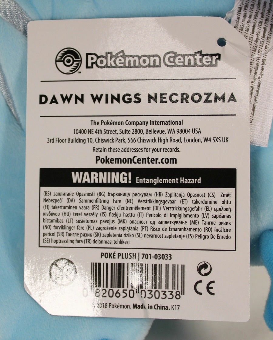 Pokemon Center Original Plush Doll Necrozma