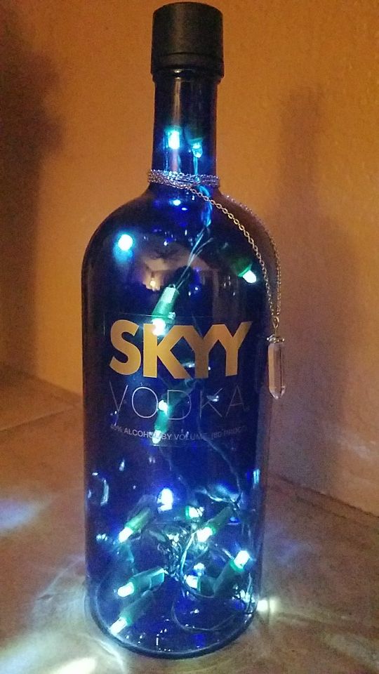 Upcycled Skyy Vodka Bottle Light Lamp For In Lancaster Ca Upcycled Skyy Vodka Bottle Light Lamp