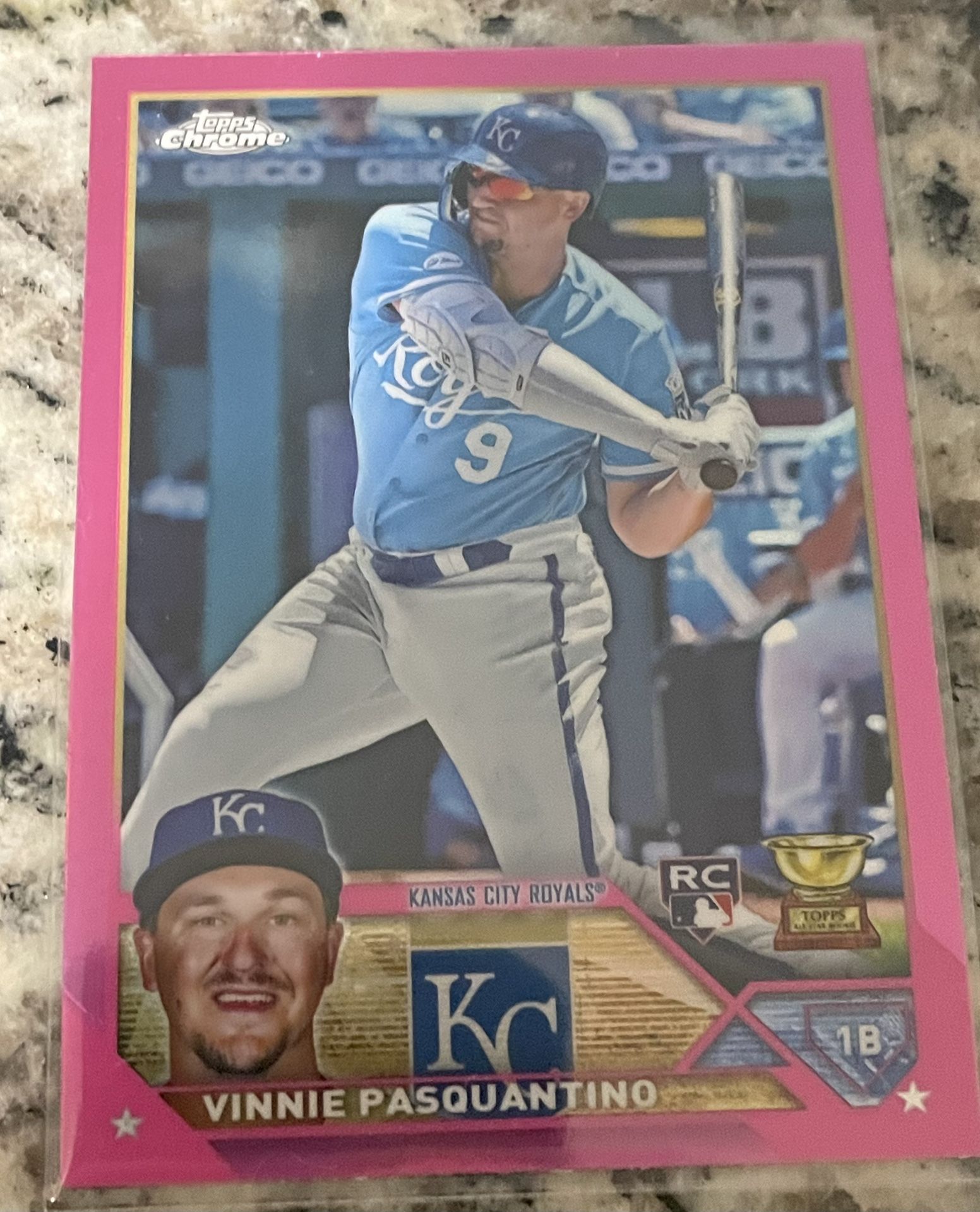Vinnie Pasquantino Pink Rookie Card 2023 Topps Card #119