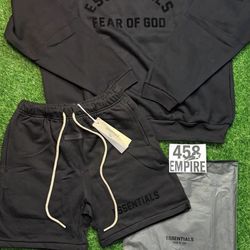 Essentials sweatshirt and shorts