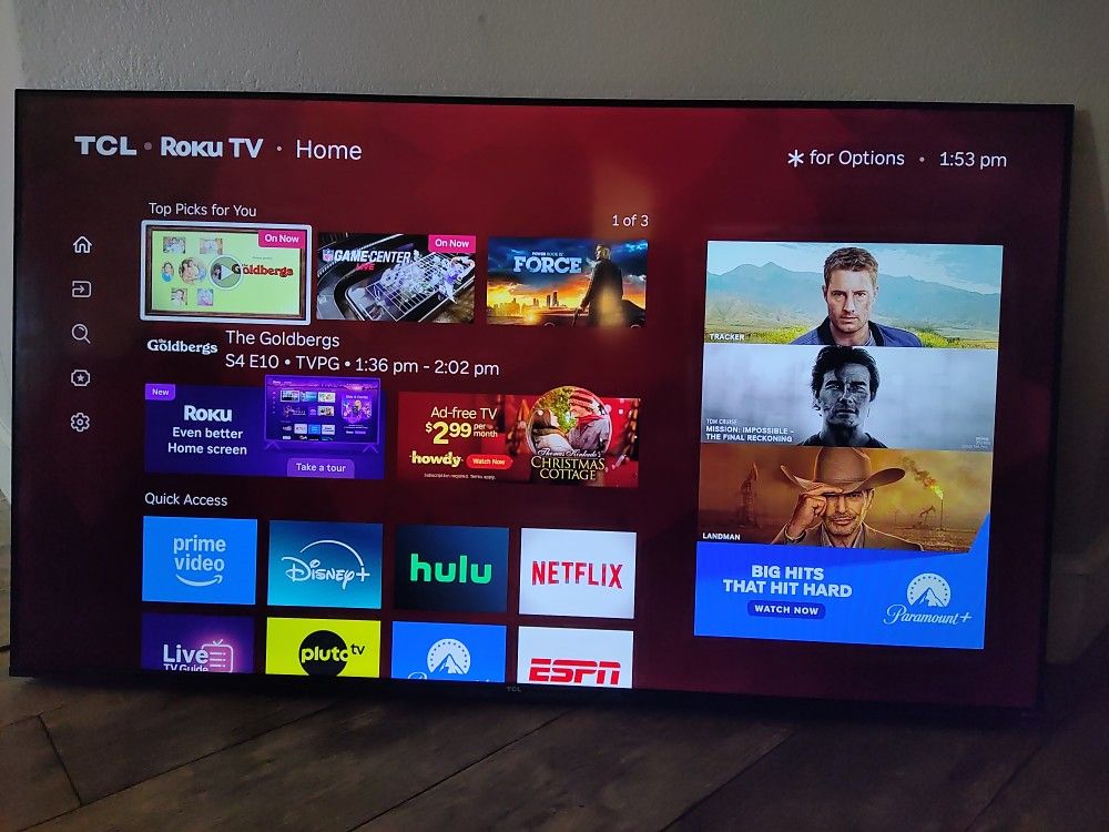 TCL 50' LED Roku Smart T V