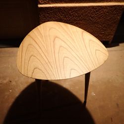 Guitar Pick Shaped Wood Side Table