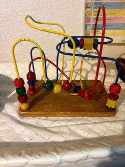 Wooden Bead Maze Activity Toy