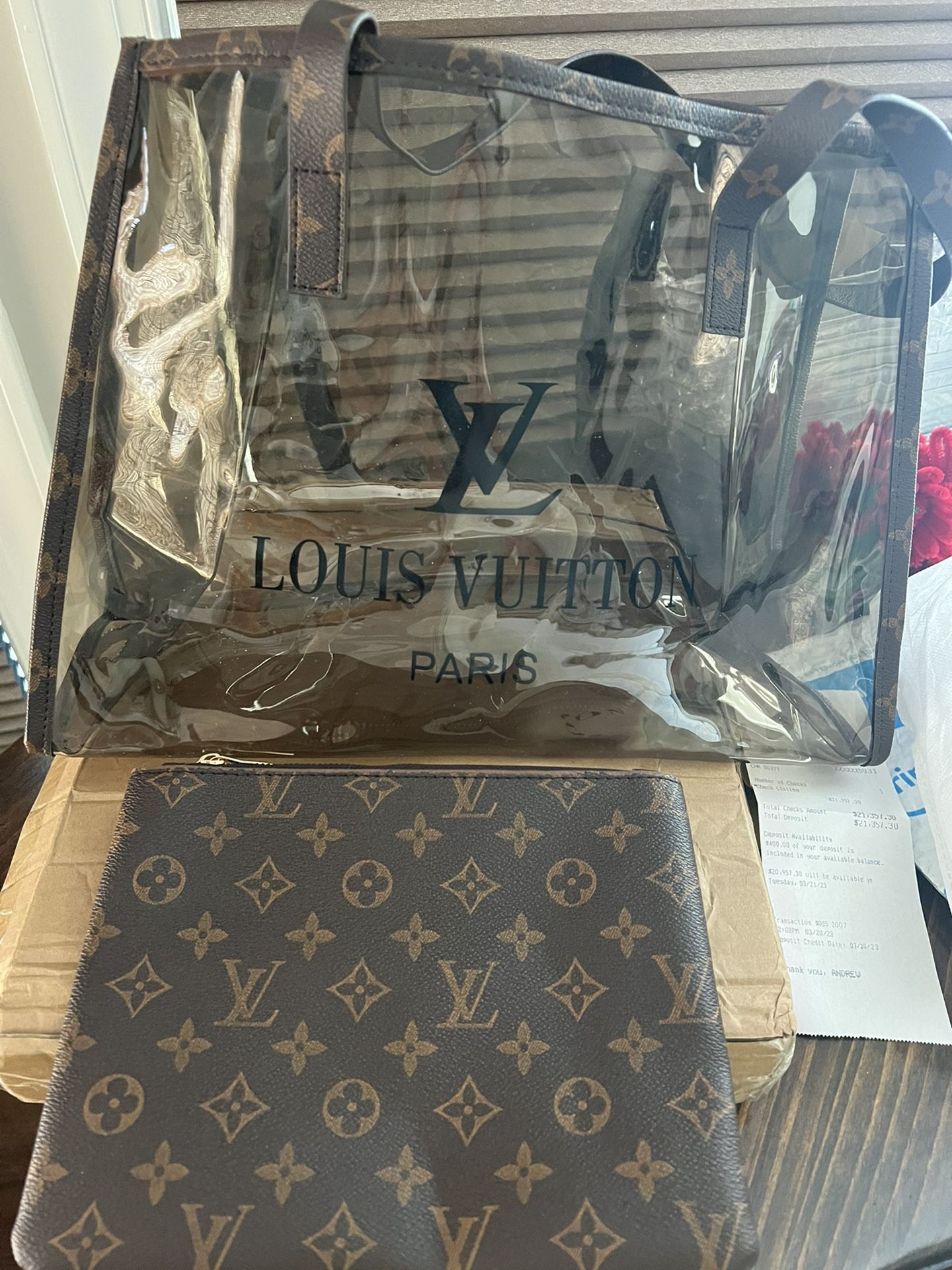 louis vuitton transparent bag price