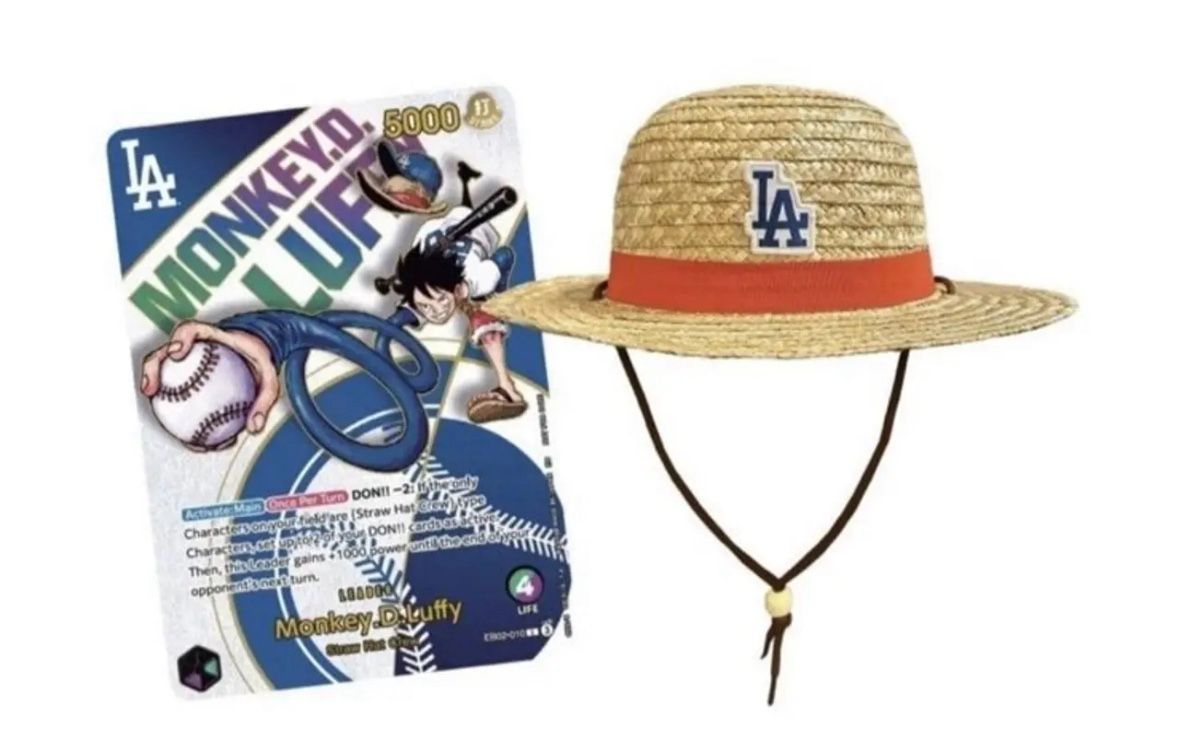 Dodgers X One Piece Collaboration Card And Hat
