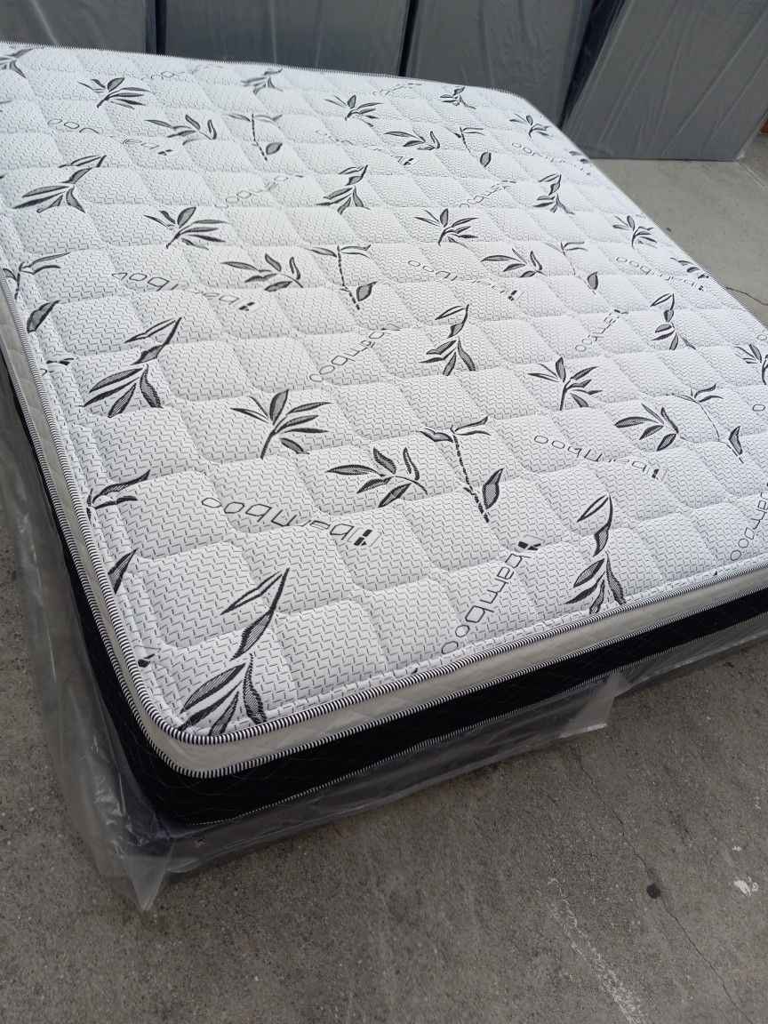 🟢King Size Mattress Pillow Top 12"thick 