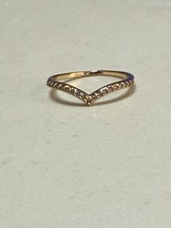 Chevron gold ring 10k