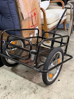 VEVOR Bike Cargo Trailer, 88/100/130/160 lbs Load Capacity, Heavy-Duty Bicycle Wagon Cart, Foldable Compact Storage with Universal Hitch