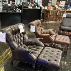 Stickley Leopold Chair & Ottoman