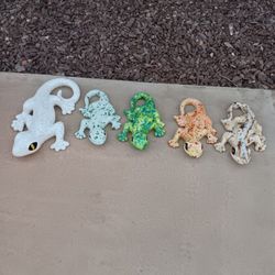 Ceramic Lizards Yard Decor