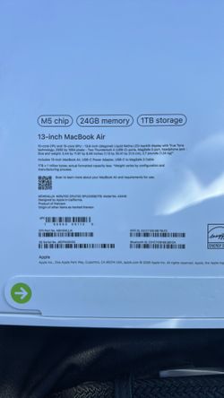 MacBook Air 13” M5 1TB